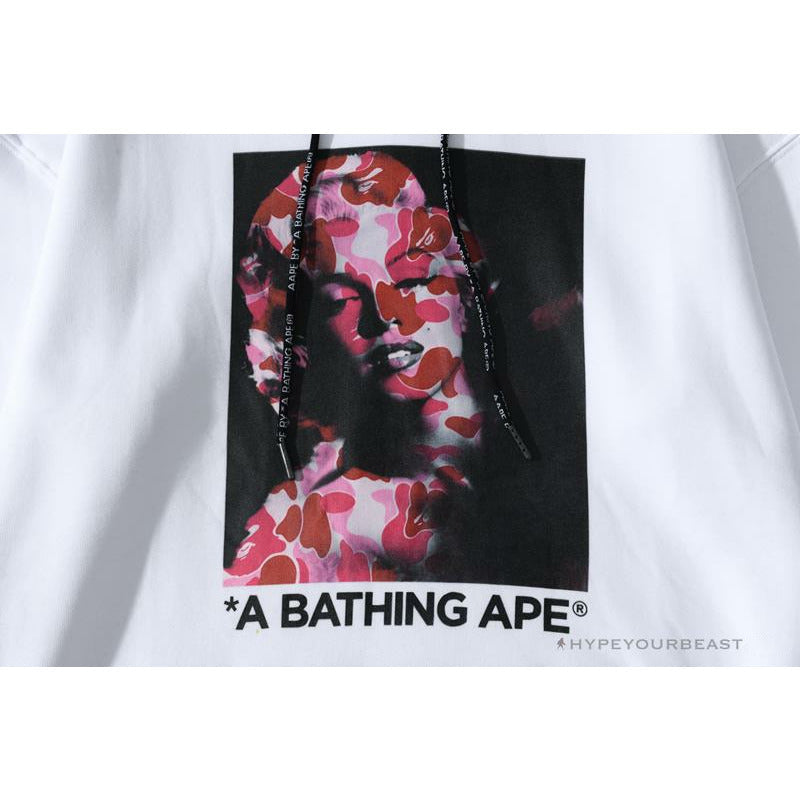 BAPE Marilyn Monroe Powder Camouflage Hoodie 'WHITE'