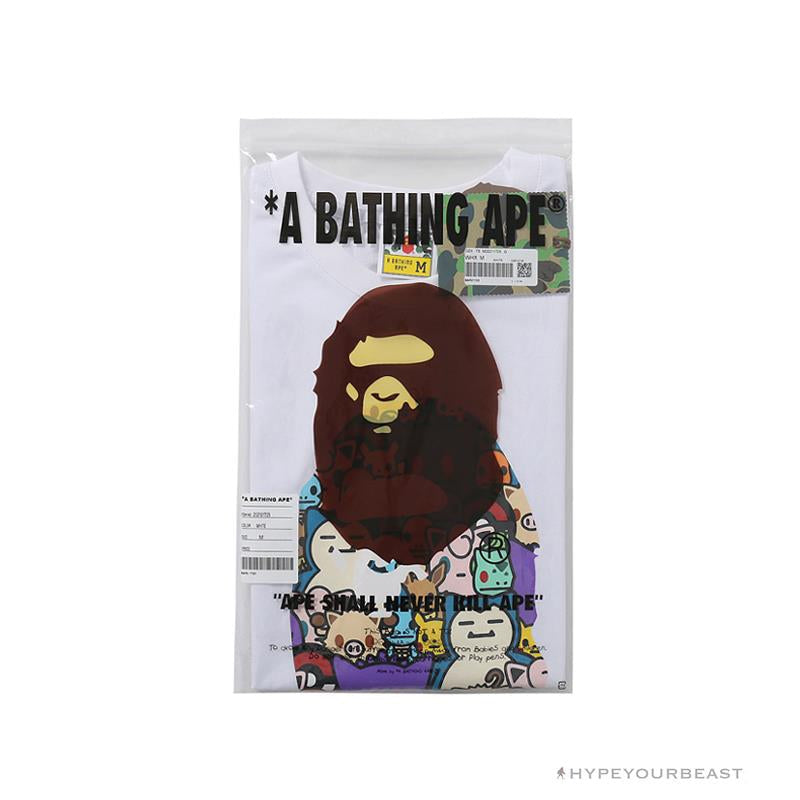BAPE Pokémon Co-branded Ape Head Tee Shirt 'WHITE'