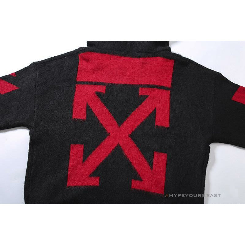 Off White Sweater Black Red