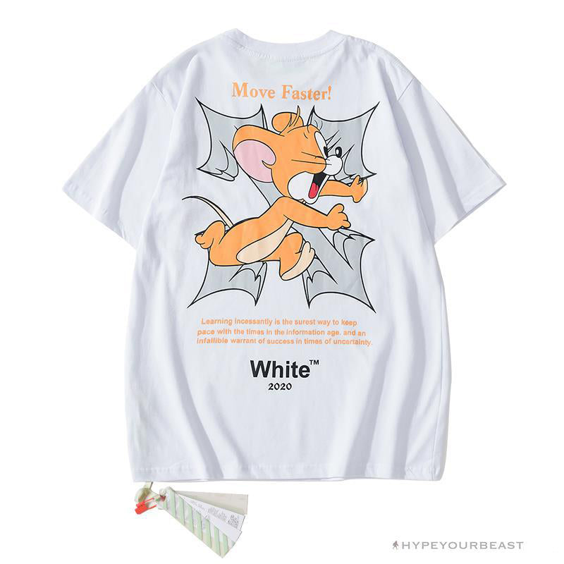 OFF-WHITE Jerry Move Faster Tee Shirt 'WHITE'