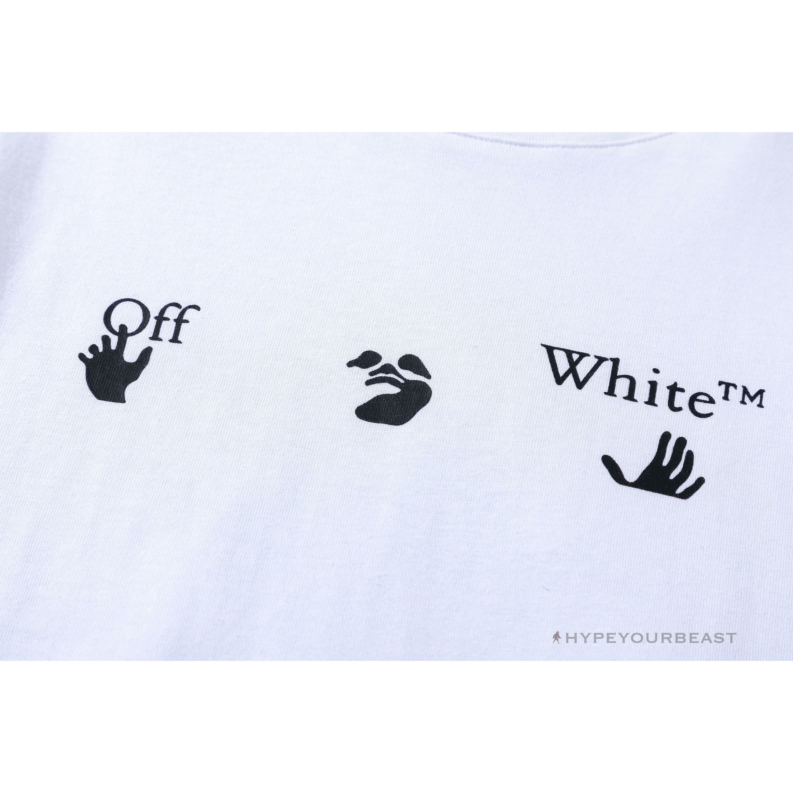 OFF-WHITE Sea Blue Cross Arrow Tee Shirt 'WHITE'