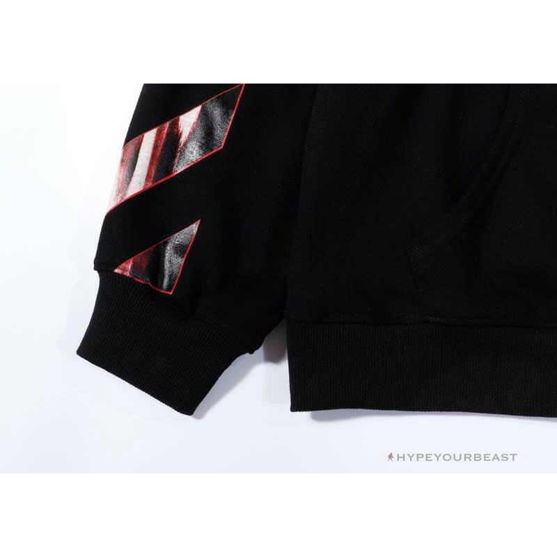 OFF-WHITE Skull and Writing Hoodie 'BLACK'