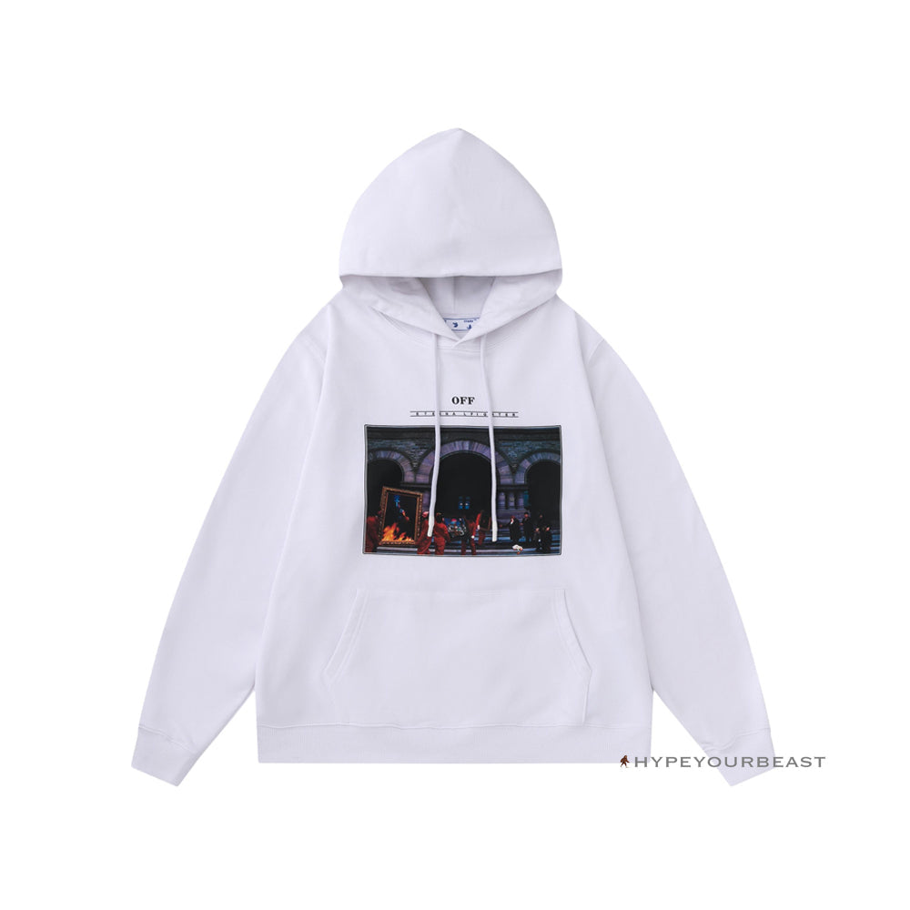 Off White Hoodie Fighter - White