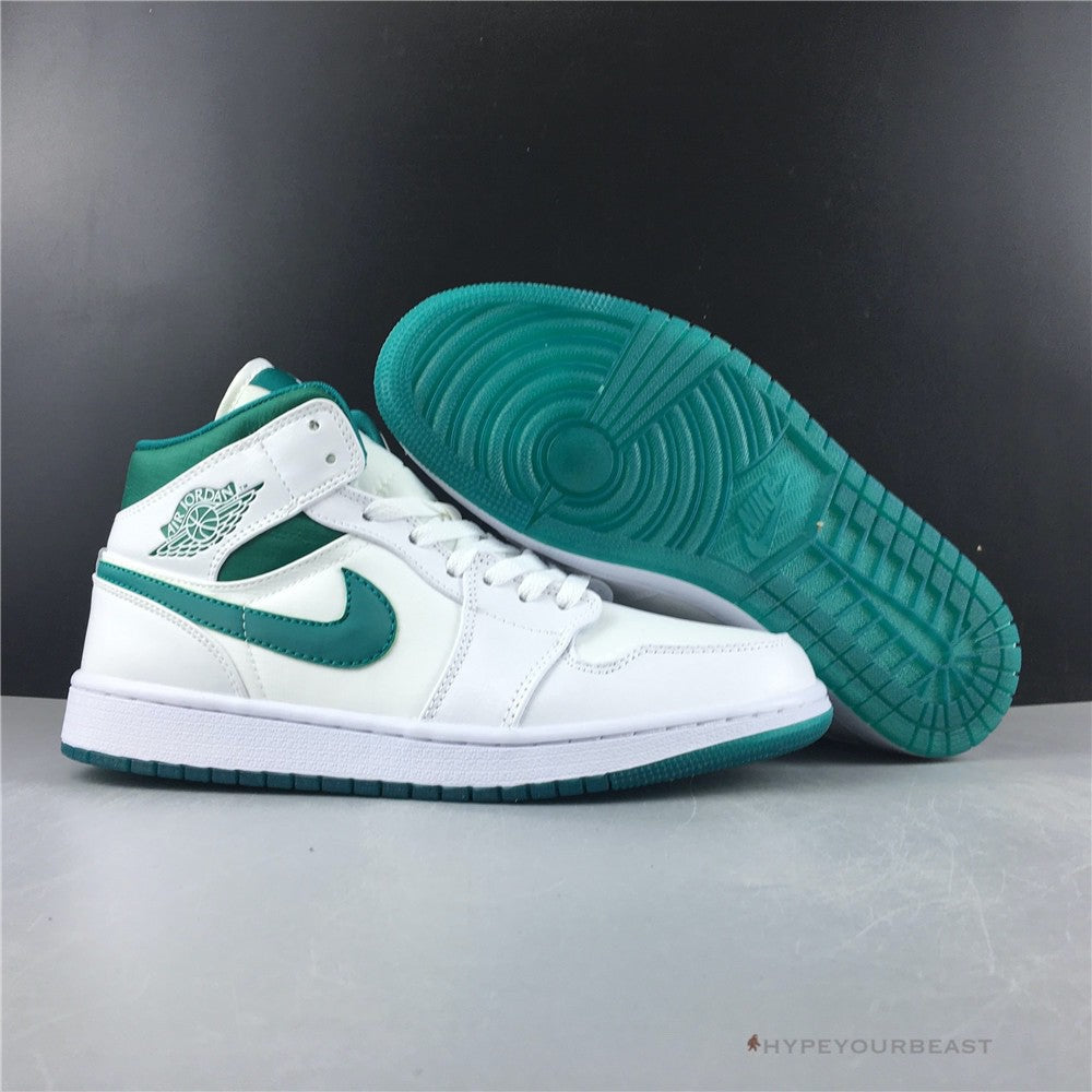 Air Jordan 1 Mid White Mystic Green