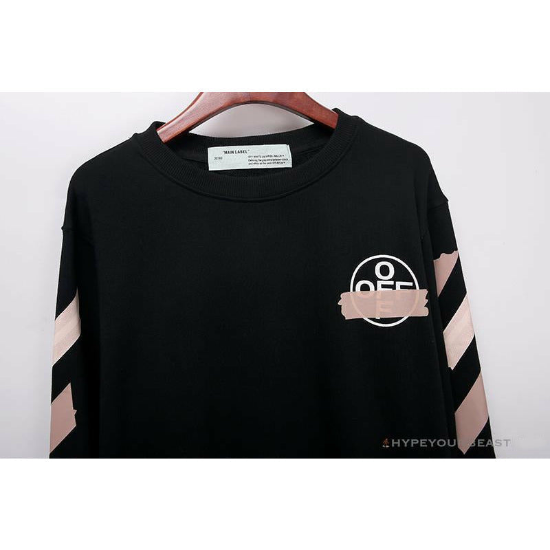 OFF-WHITE Rubber Strip Arrow Hoodie 'BLACK'