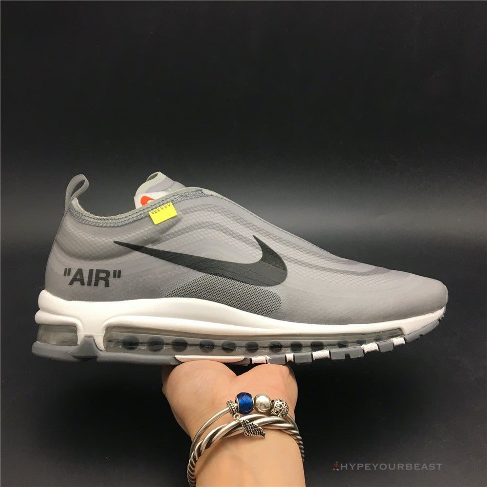 Off White X Nike Air Max 97 Light Grey Black White