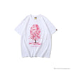 BAPE Japan Limited Edition Pink Cherry Tree Tee Shirt 'WHITE'