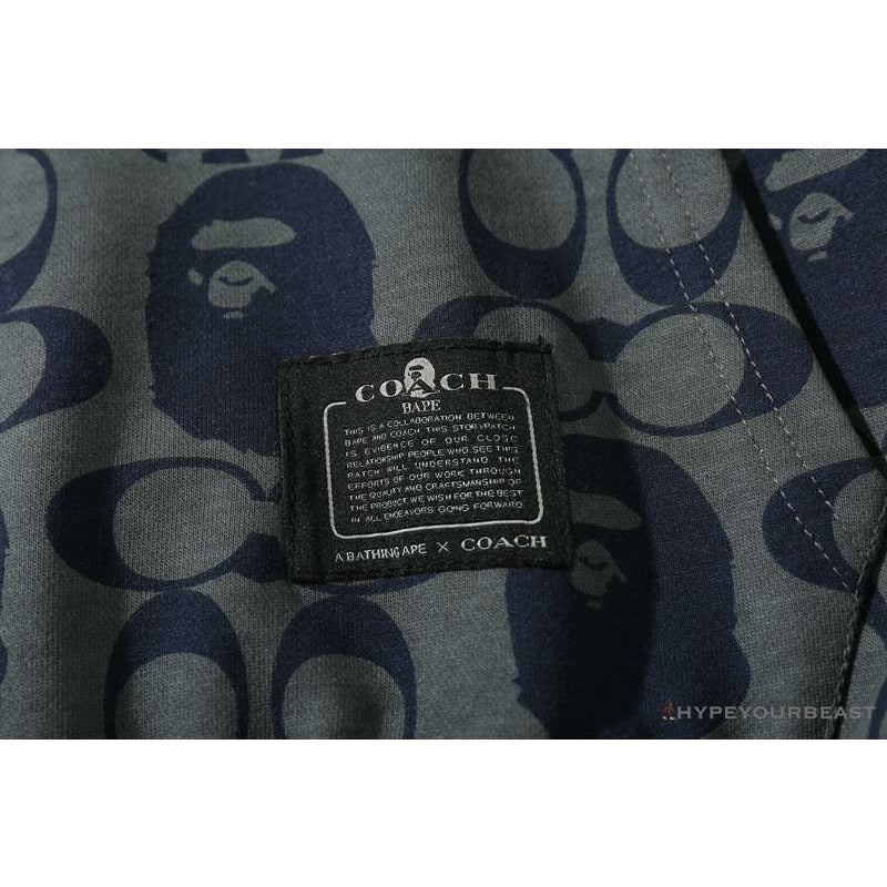 BAPE x COACH Co-Branded Dark-Blue Hoodie