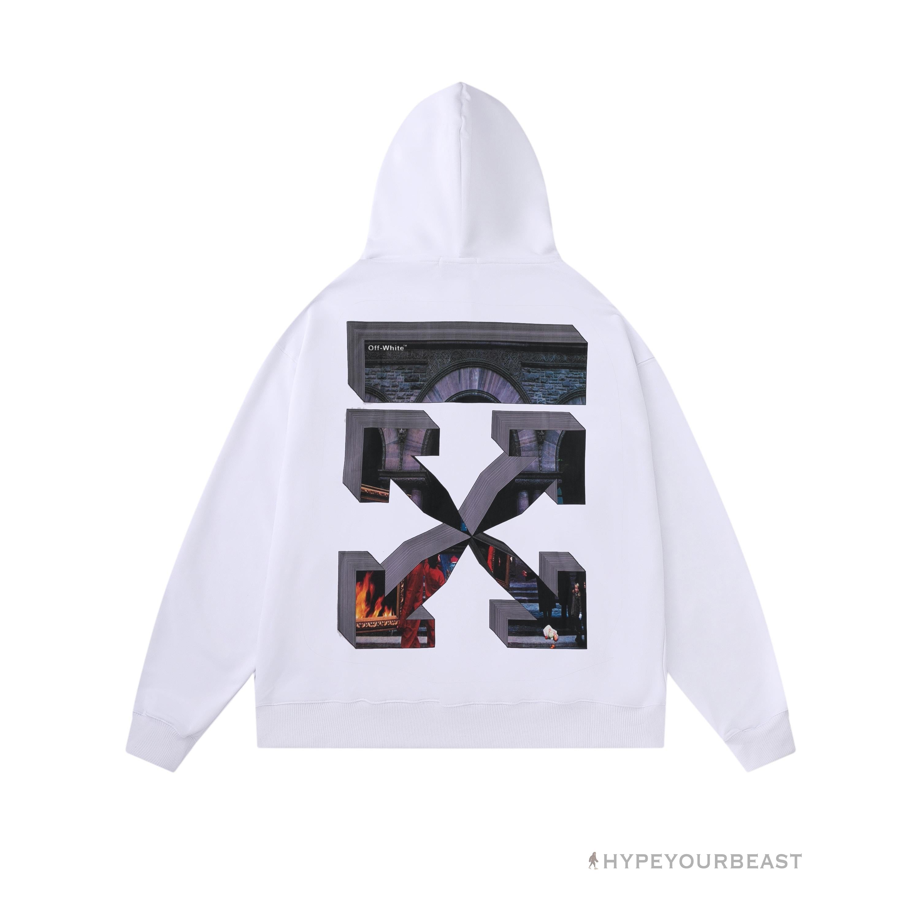 Off White Hoodie Fighter - White