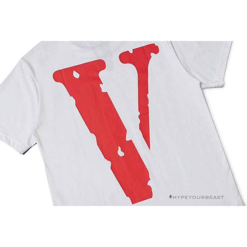 Vlone White And Red Tee Shirt