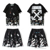 OFF-WHITE Hot Starry Sky Fireworks Shorts 'BLACK'