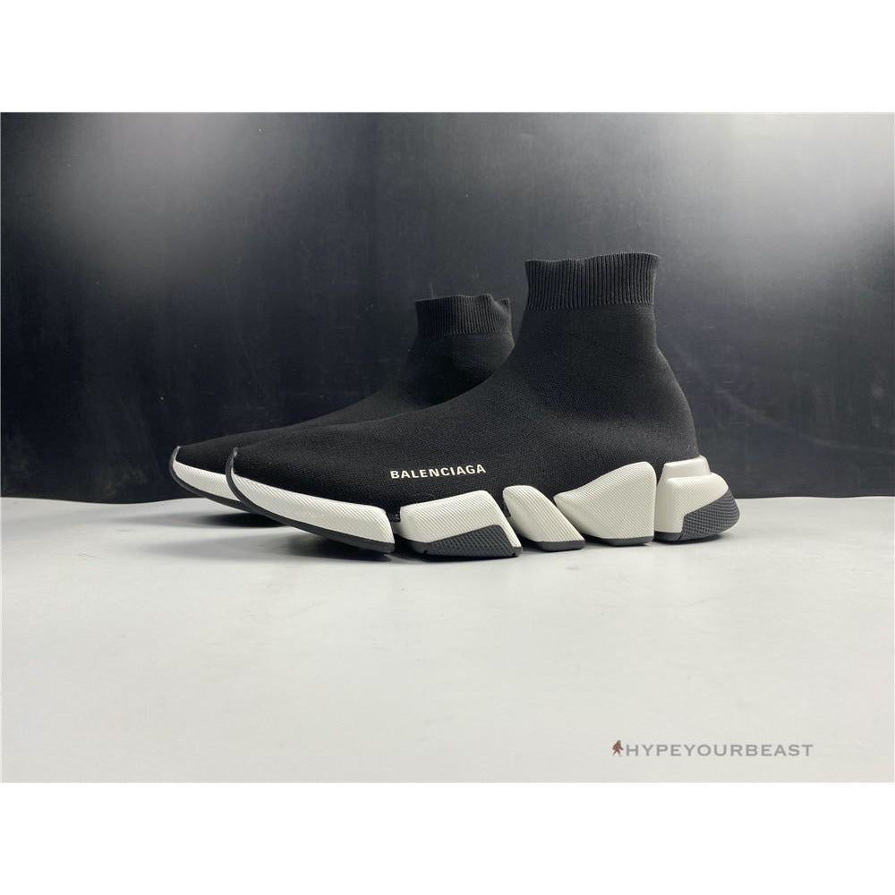 BCG Sock Sneakers Black / White Sole