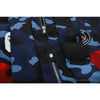 BAPE x PSG Paris Saint-Germain Camouflage Blue-Red Hoodie
