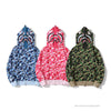 BAPE Camo Hoodie Shark Head 'GREEN'