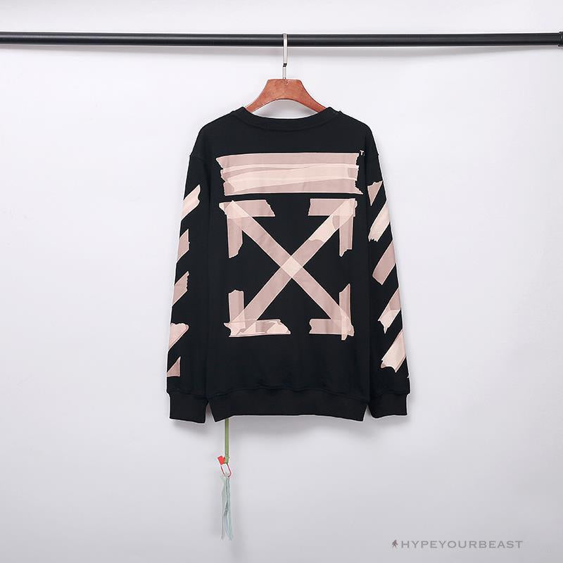 OFF-WHITE Rubber Strip Arrow Hoodie 'BLACK'