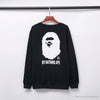 BAPE Behind The Great Ape-Man Head Long Sleeve Shirt 'BLACK'