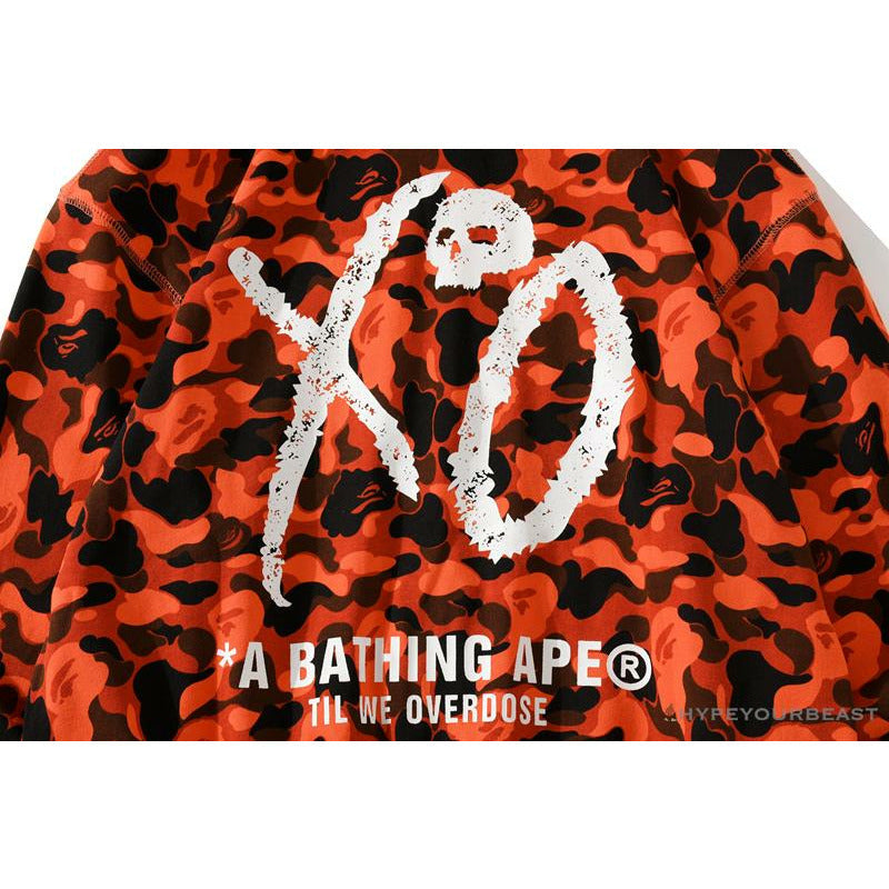 BAPE x XO Co-Branded Camouflage Hoodie 'RED'