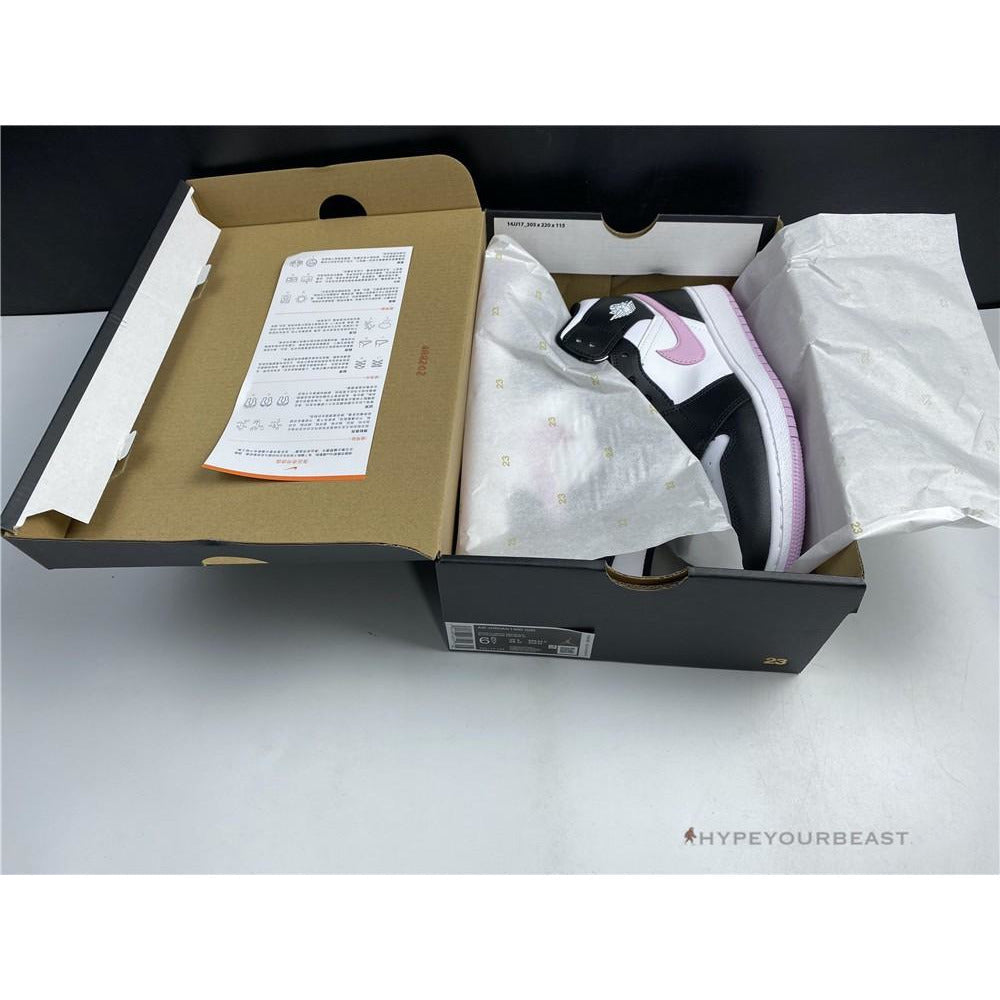 Jordan 1 Mid White Black Light Arctic Pink