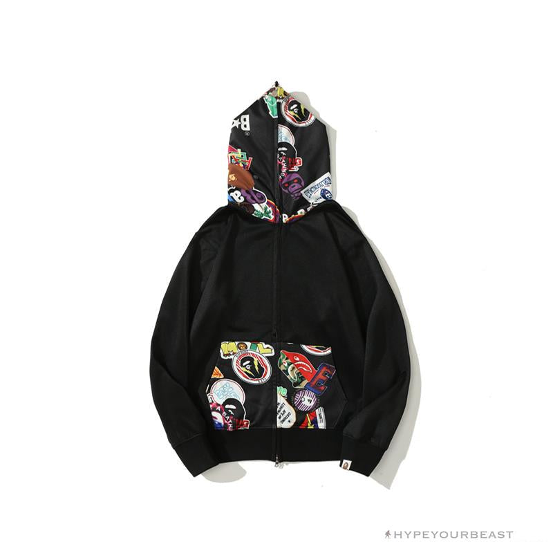 BAPE Badge LOGO Sticker Style Stitching Hoodie