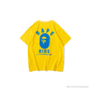 BAPE KIDS Small Net Pocket Ape Man Head Tee Shirt 'YELLOW'