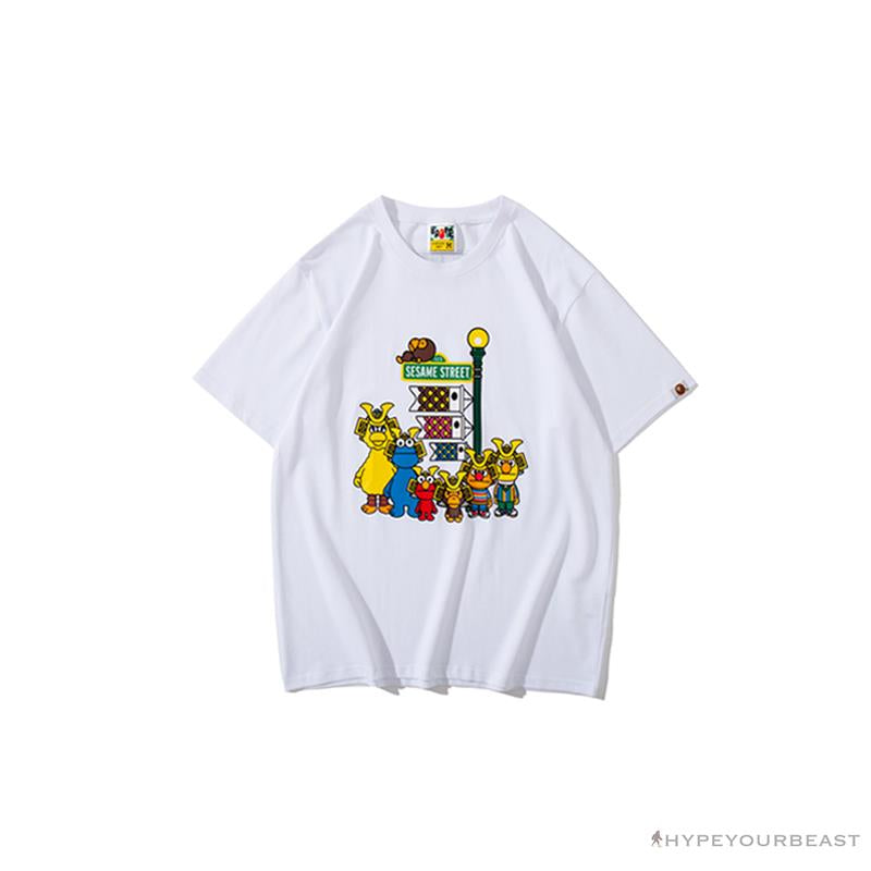 BAPE Baby Milo Sesame Street Carp Streamer Tee Shirt 'WHITE'