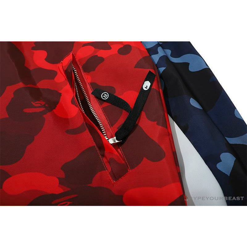 BAPE x PSG Paris Saint-Germain Camouflage Blue-Red Hoodie