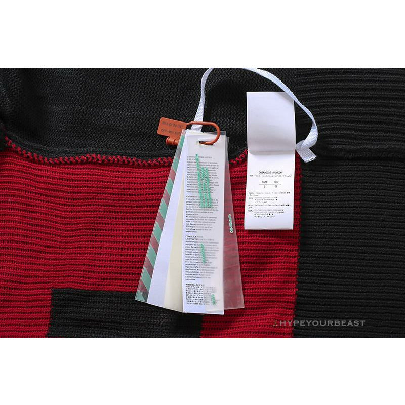 Off White Sweater Black Red