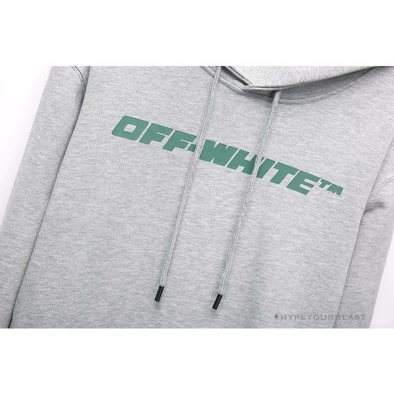 OFF-WHITE Hand-Painted Utility Pole Worker Hoodie 'GREY'