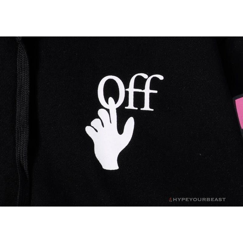 OFF-WHITE Pink Orange Arrow Hoodie 'BLACK'