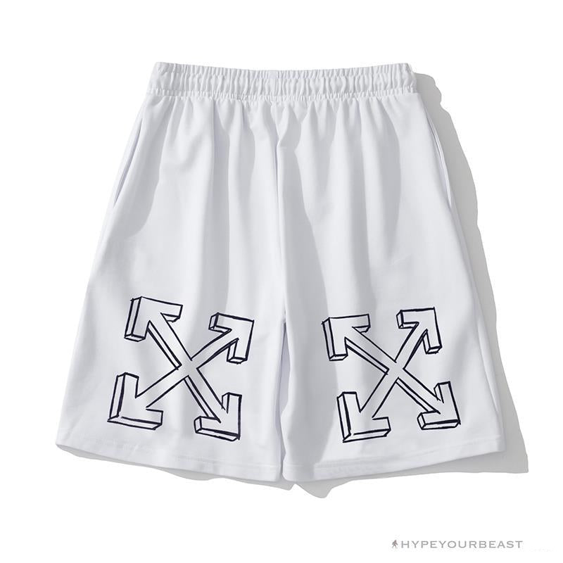 OFF-WHITE Dimensional Sketch Shorts 'WHITE'