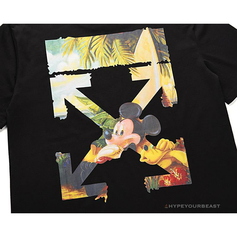 OFF-WHITE Disney Spring x Summer Mickey with Pluto Tee Shirt 'BLACK'