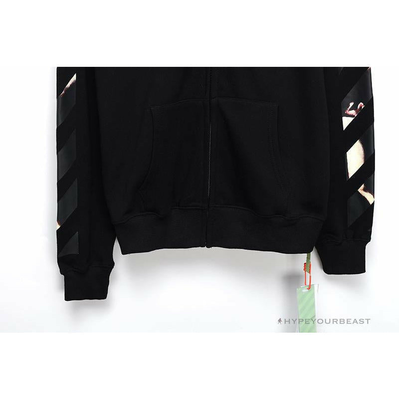 OFF-WHITE Angel Jesus Religious Print Hoodie 'BLACK'