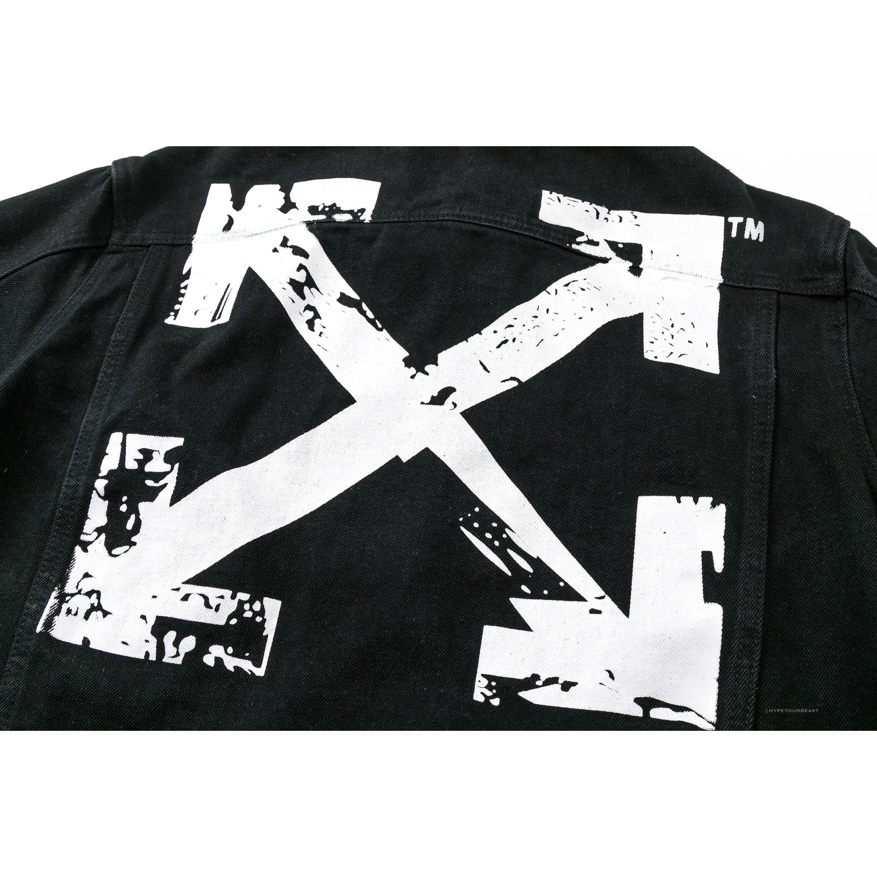 Off White Denim Black Jacket - White