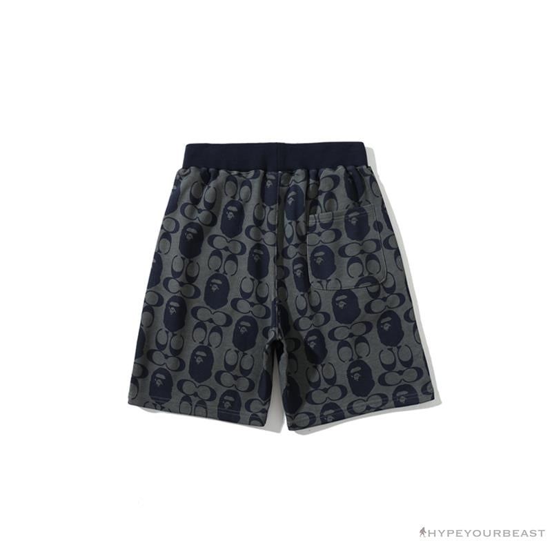 BAPE x COACH Co-Branded Dark-Blue Shorts