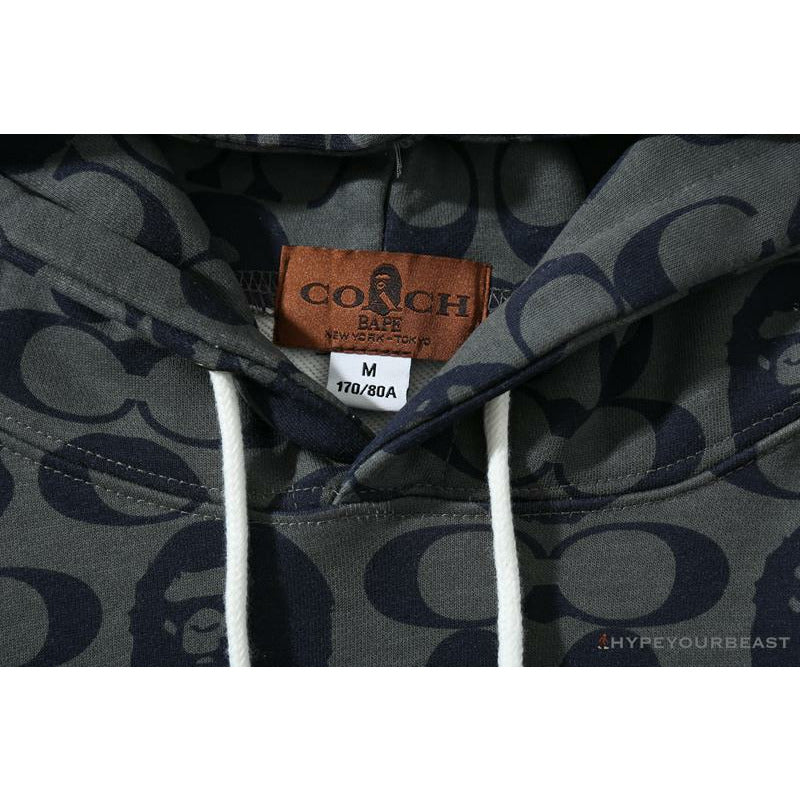 BAPE x COACH Co-Branded Dark-Blue Hoodie