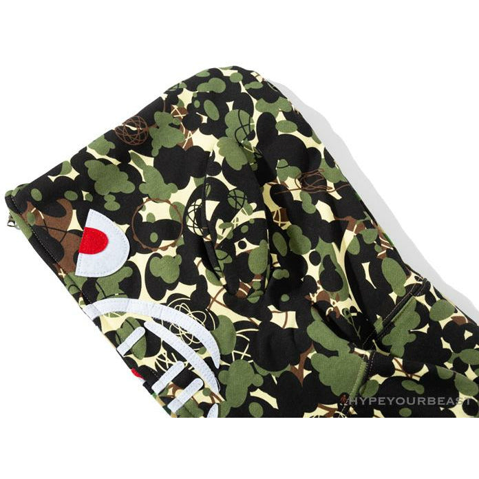 BAPE x UNKLE Camouflage Green Belt Ear Hoodie