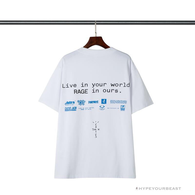 OFF-WHITE Travis Scott Fortnite Peripheral Rap Tee Shirt 'WHITE'