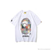 BAPE Ape Man Head 28th Anniversary Camouflage Color Block Tee 'WHITE'