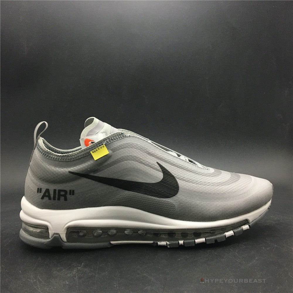 Off White X Nike Air Max 97 Light Grey Black White