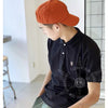 BAPE Solid Color Versatile Embroidered Ape Head Small Badge Polo Shirt 'BLACK'