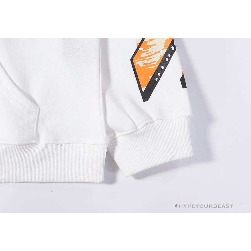 OFF-WHITE Pink Orange Arrow Hoodie 'WHITE'