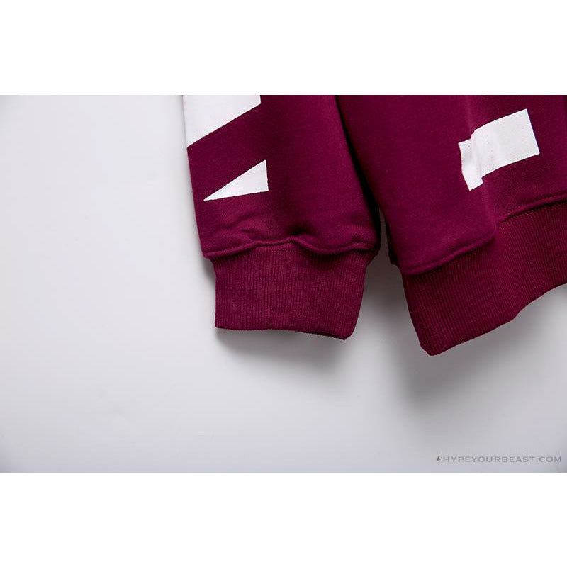 OFF-WHITE Classic Basic Cotton Terry Long Sleeve Shirt 'WINE RED'