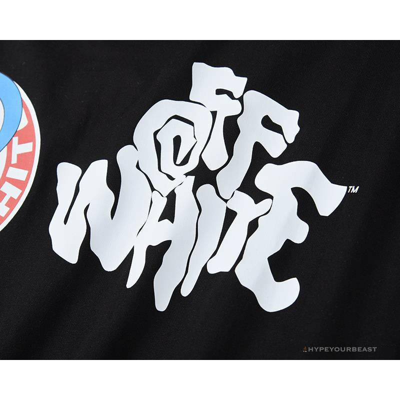 OFF-WHITE Graffiti Letter Doraemon Tee Shirt ' BLACK'