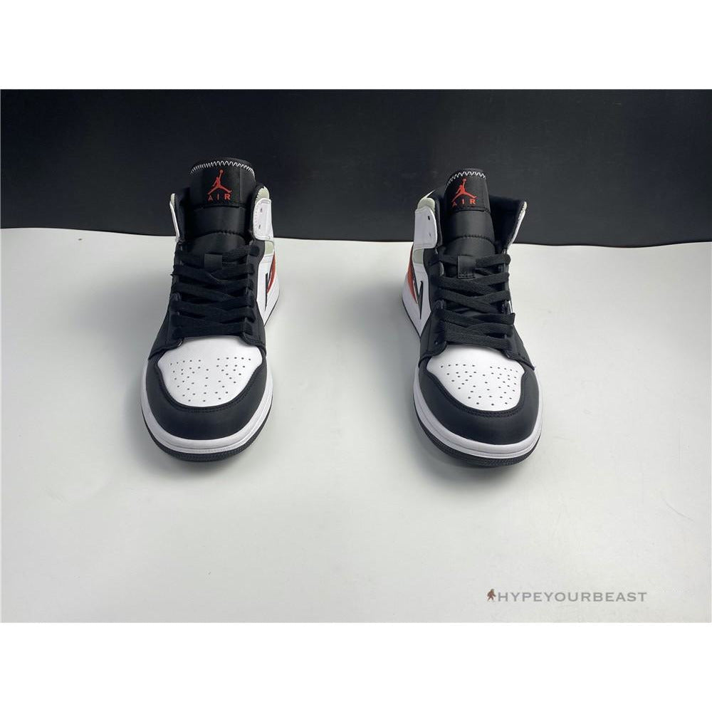 Air Jordan 1 Mid White Red Black