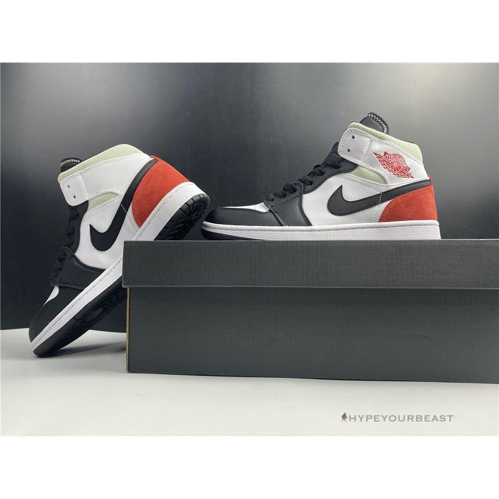 Air Jordan 1 Mid White Red Black