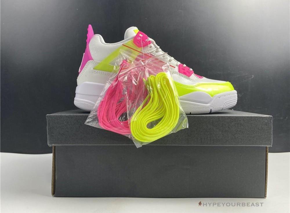 Air Jordan 4 Retro White Lemon Pink