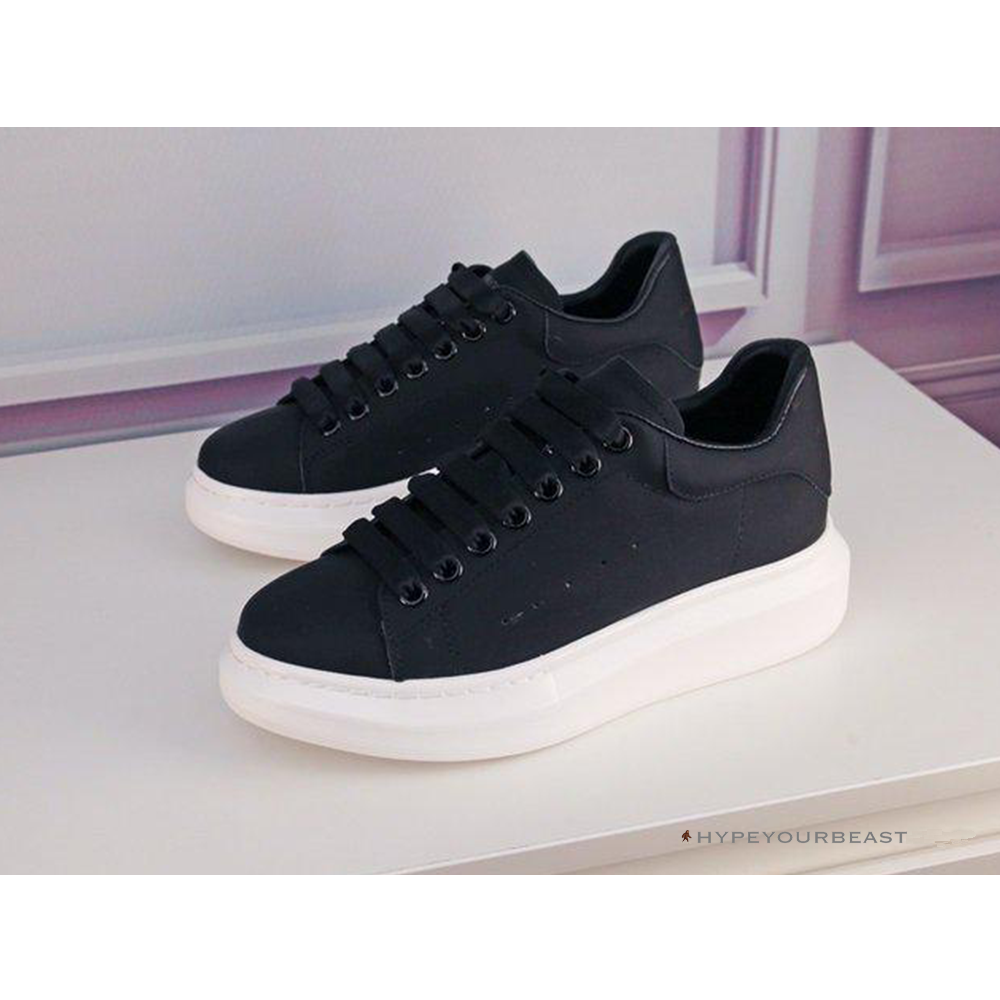 Alexander McQueen Black / White Sole Lace Up Sneaker