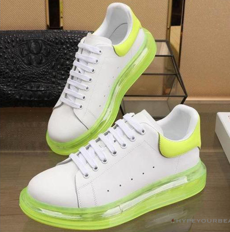 Alexander McQueen White / Neon Green Sole Sneaker