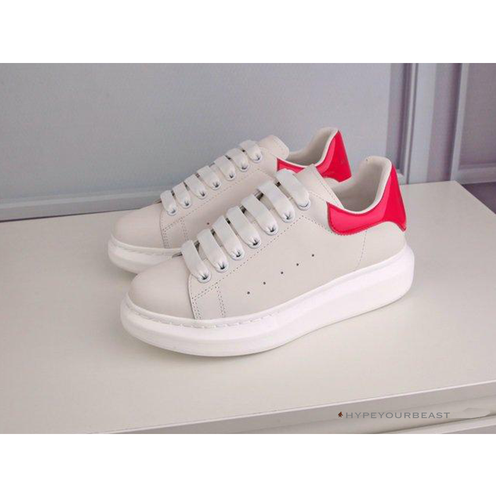 Alexander McQueen White / Pink Lace Up Sneaker