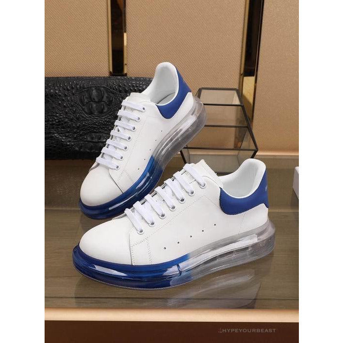 Alexander McQueen White / Blue Rubber Sole Air Platform Sneaker